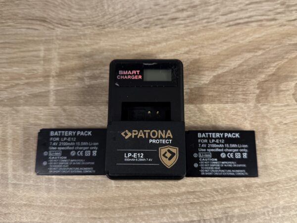 Használt canon lp-e12 patona protect töltő akkumulátor aksi akksi