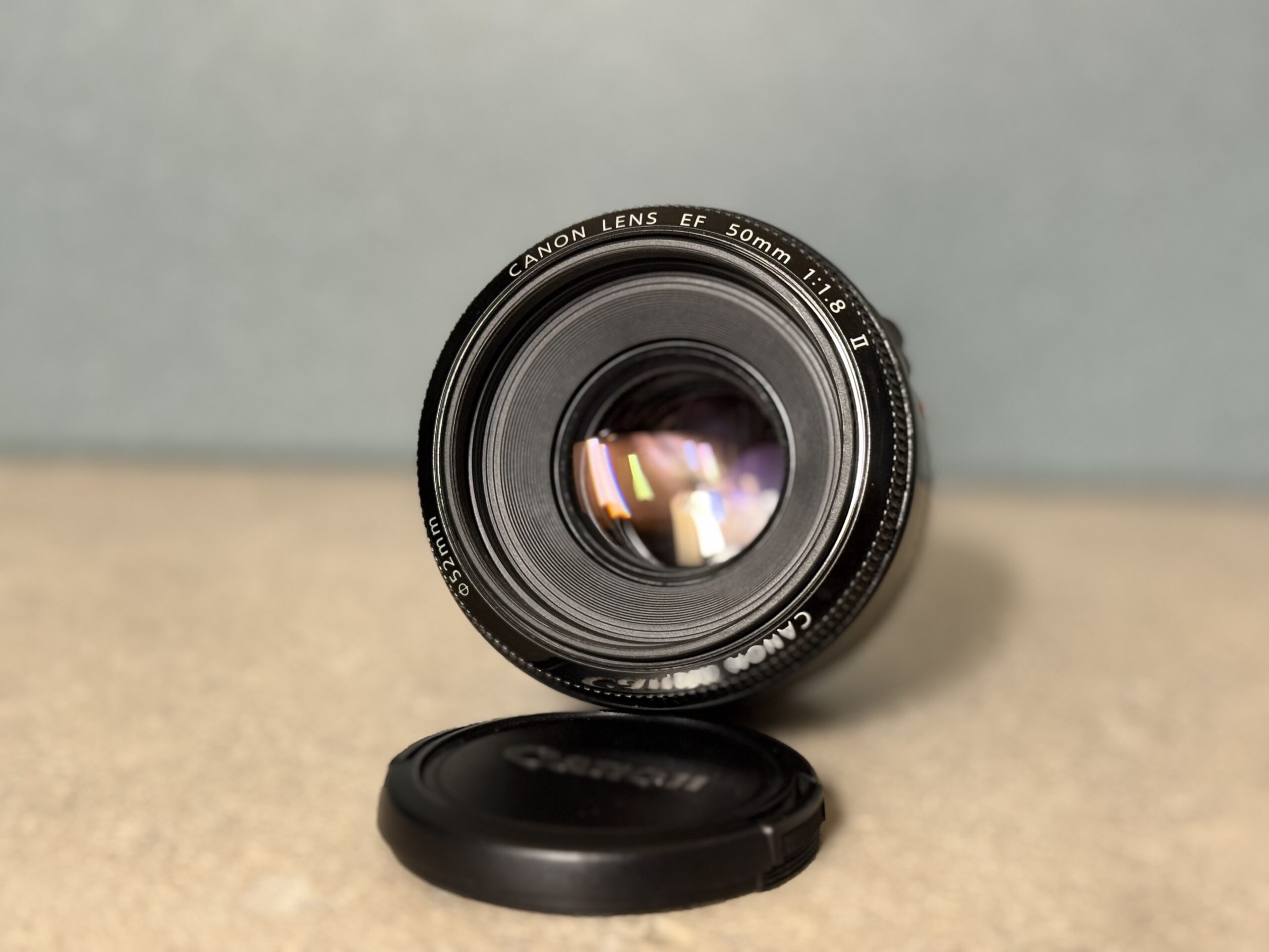 Használt újszerű garancia Canon EF 50mm 50 f1.8 1.8 II objektív ES-62 es62 napellenző fullframe portré